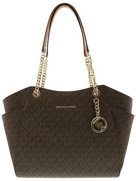 michael kors jet set tote brown uk|michael kors jet set large.